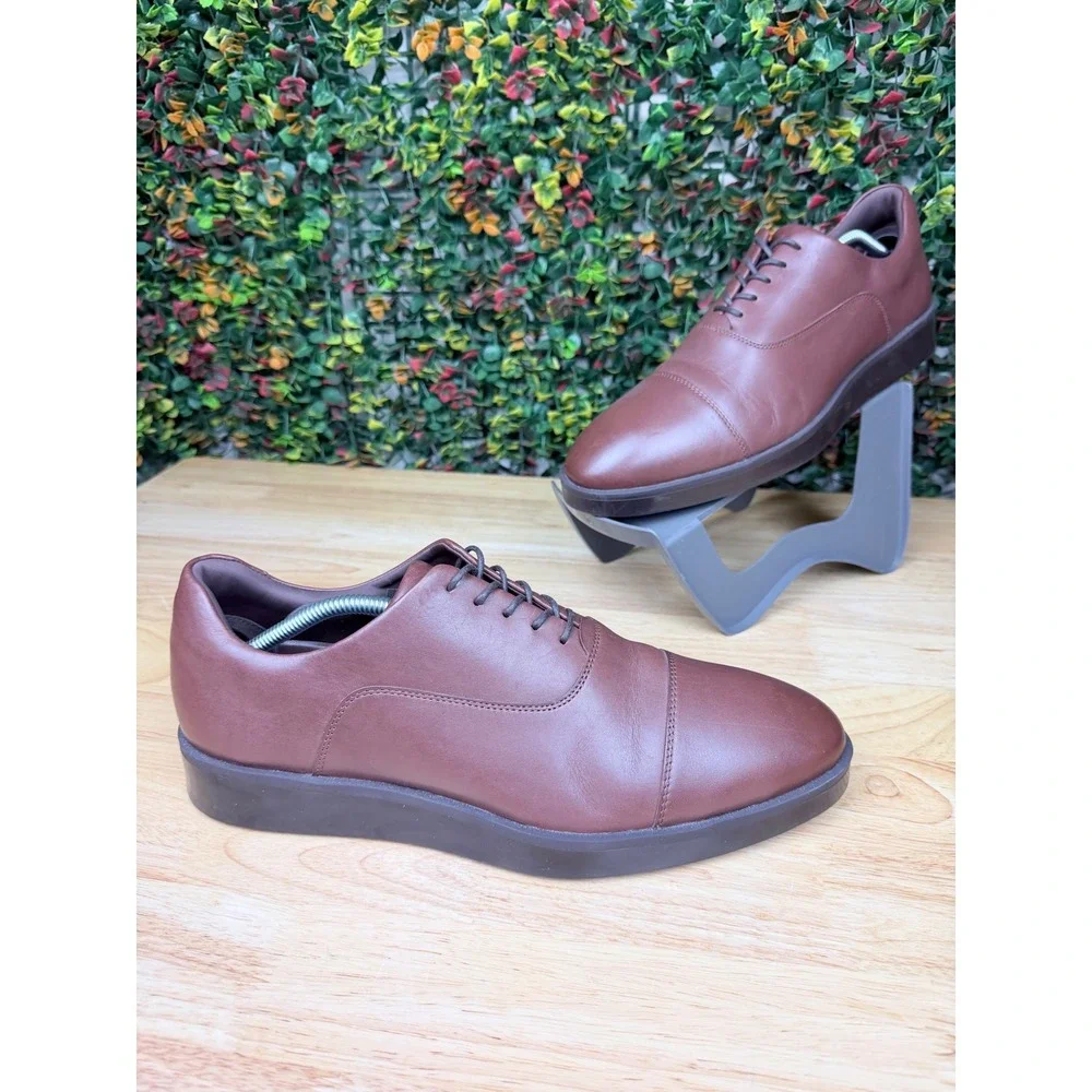 Wolf & Shepherd Closer Oxford Men Size 11 M Brown Leather Cap Toe Dress Shoes